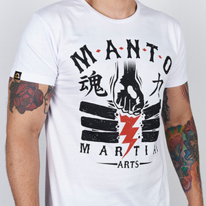 MANTO t-shirt POWER WHITE 